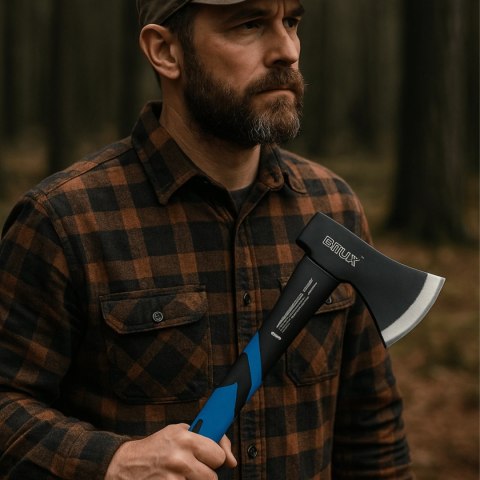 Siekiera Rozłupująca 900g Ergonomiczna Gumowana Rączka Wytrzymała