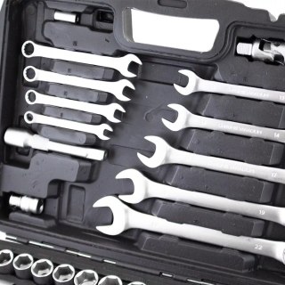 Zestaw narzędzi 82 el grzechotki klucze crv walizka garaż warsztat