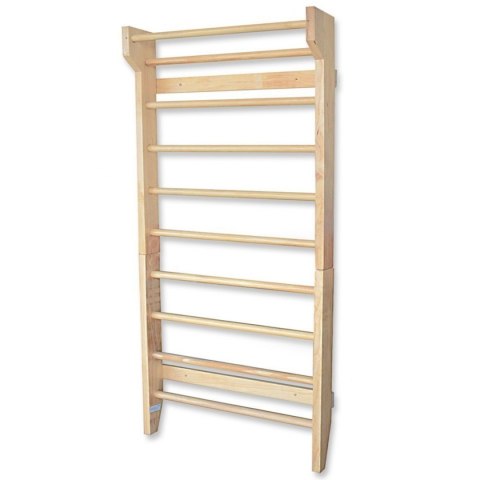 Drabinka gimnastyczna dla dzieci rehabilitacyjna 195cm drewniana z drążkiem