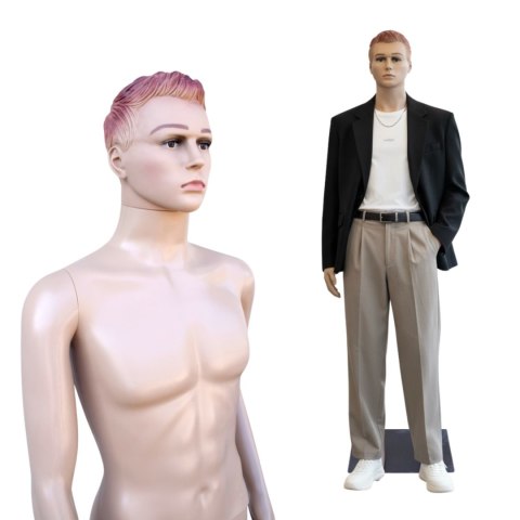 Manekin Męski Wystawowy Pełnopostaciowy 185 cm Ruchomy Naturalny