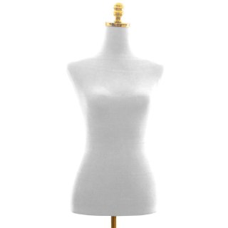 Manekin krawiecki damski bituxx biały welurowy regulowany lekki butik