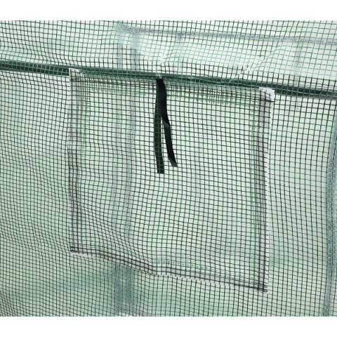 SZKLARNIA TUNEL OGRODOWY DWA WEJŚCIA DO POMIDORÓW I OGÓRKÓW 200x100x180CM ZIELONY