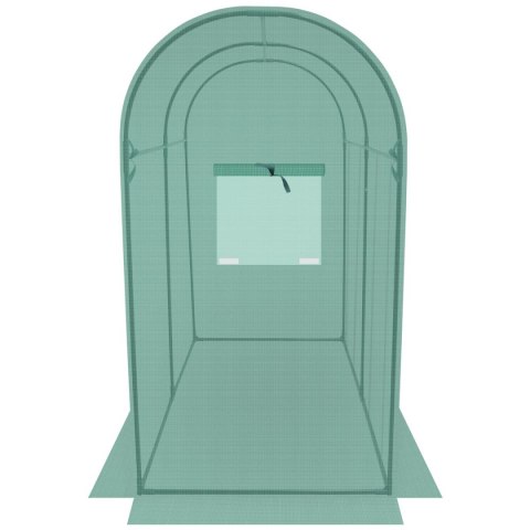 SZKLARNIA TUNEL OGRODOWY DWA WEJŚCIA DO POMIDORÓW I OGÓRKÓW 200x100x180CM ZIELONY