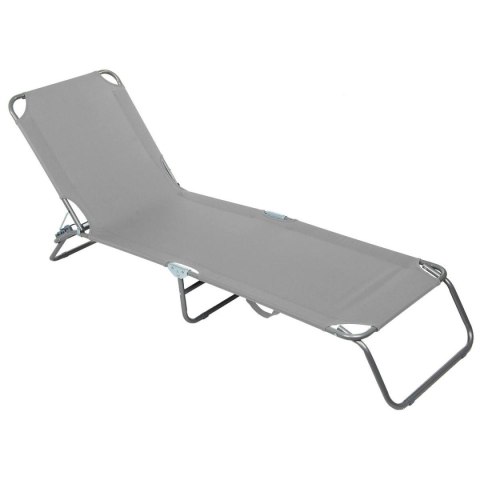 ŁÓŻKO TURYSTYCZNE KEMPINGOWE SKŁADANE SZARE