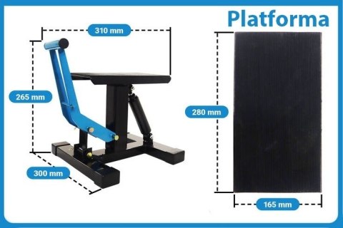Podnośnik do motocykli enduro motorowerów z dźwignią do 150kg