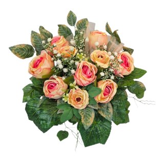 Stroik na cmentarz kompozycja kwiatowa na grób miska z obciążeniem