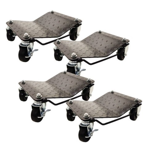 Wózki manewrowe rolkowe 4 szt 680 kg pod koła samochód osobowy