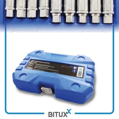 Wykrętaki do szpilek 1/2" 11 elementów 5-16 mm w walizce