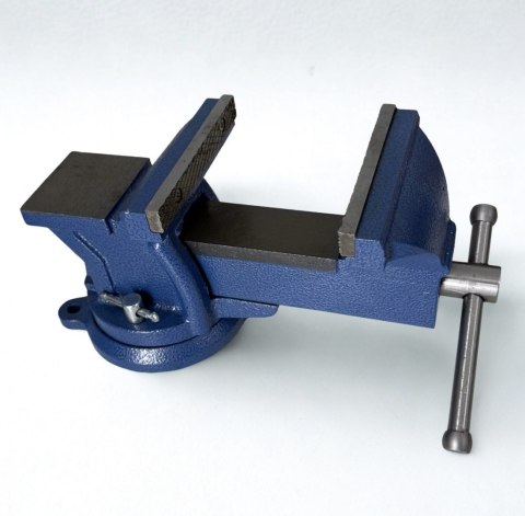 Imadło Obrotowe 125 mm z Kowadłem - Żeliwne, Warsztatowe, 9 kg