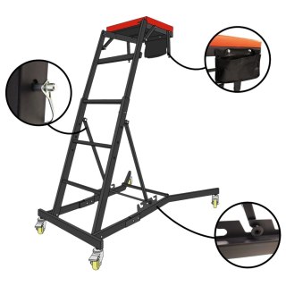 Stołek warsztatowy bituxx platforma robocza regulowana wysokość kąt 200kg