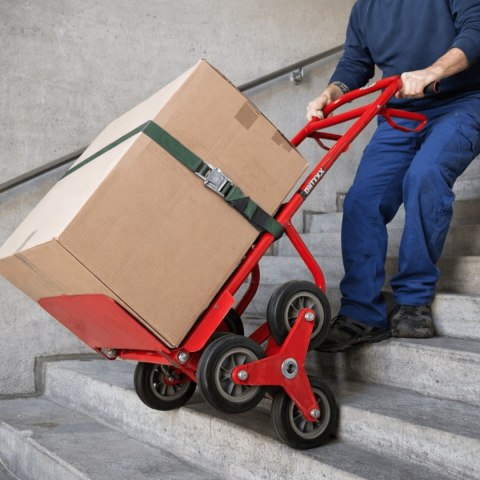 Wózek schodowy transportowy 200 kg 6 kół gumowych regulowany uchwyt