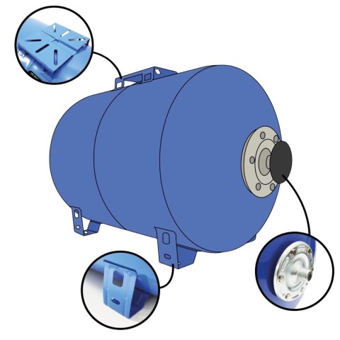 Zbiornik membranowy bituxx 100l ciśnieniowy hydroforowy stalowy epdm 8 bar