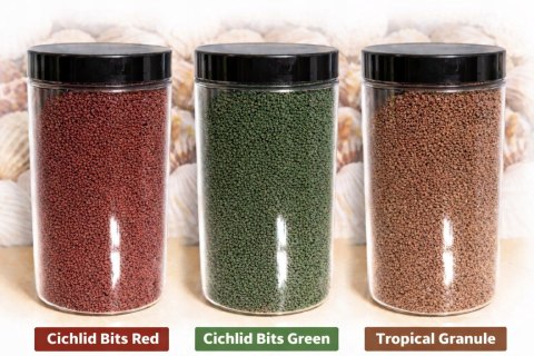 Granulki dla ryb akwariowych i krewetek 3 x 100ml Pokarm Premium