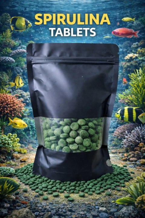 Spirulina dla ryb akwariowych Pokarm w postaci Tabletek do akwarium