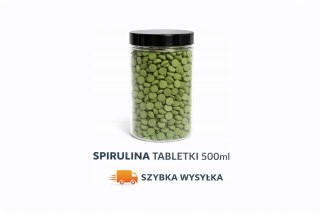 Spirulina w tabletkach dla ryb tropikalnych i krewetek DUŻY SŁOIK 500ml