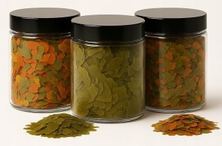 Zestaw pokarmu dla ryb akwariowych i stawowych Spirulina Goldfish Tropical