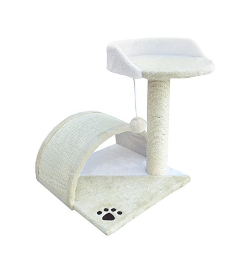 DRAPAK DLA KOTA MAŁY LEGOWISKO SŁUPEK BUDKA HAMAK BEŻOWY 43 CM