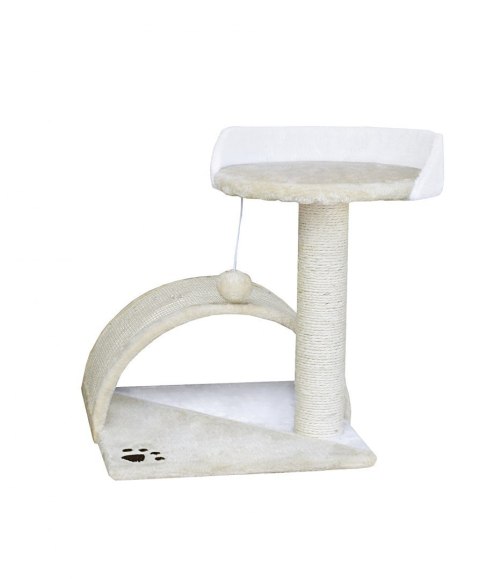 DRAPAK DLA KOTA MAŁY LEGOWISKO SŁUPEK BUDKA HAMAK BEŻOWY 43 CM