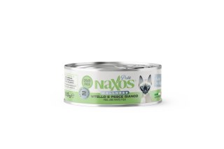 NAXOS CAT STERILIZED - cielęcina i biała ryba - puszka dla kotów sterylizowanych 85g