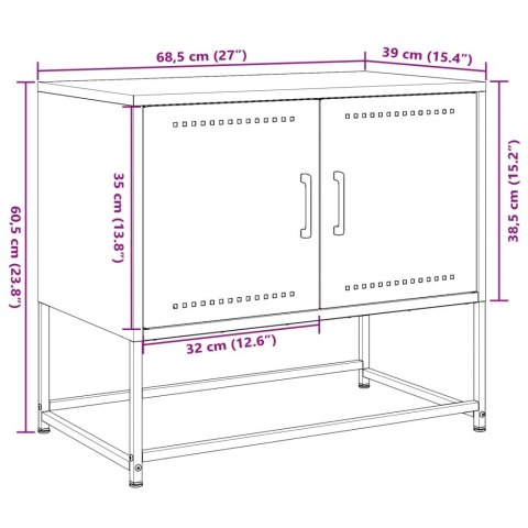  Szafka pod telewizor, antracytowa, 68,5x39x60,5 cm, stalowa