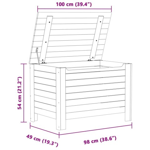  Skrzynia z wiekiem RANA, 100x49x54 cm, lite drewno sosnowe