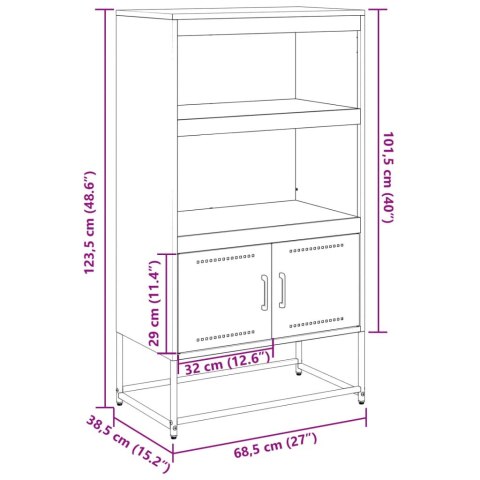  Szafka pod telewizor, antracytowa, 100,5x39x60,5 cm, stalowa