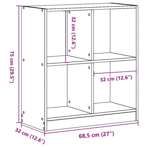  Regał, stare drewno, 68,5x32x75 cm, materiał drewnopochodny