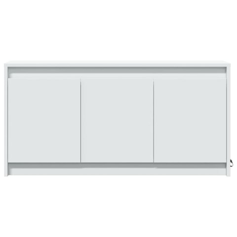  Szafka TV z LED, biała, 100x34x50 cm, materiał drewnopochodny