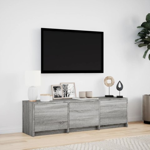  Szafka TV z LED, szary dąb sonoma, 140x34x40 cm