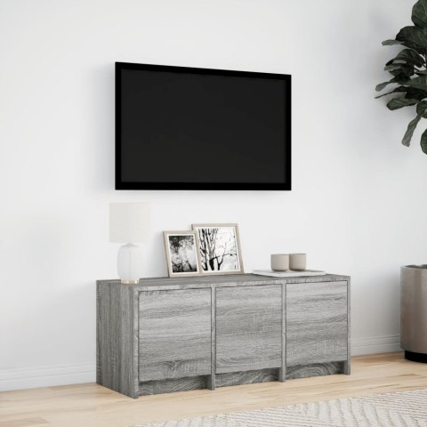  Szafka TV z LED, szary dąb sonoma, 97x34x40 cm