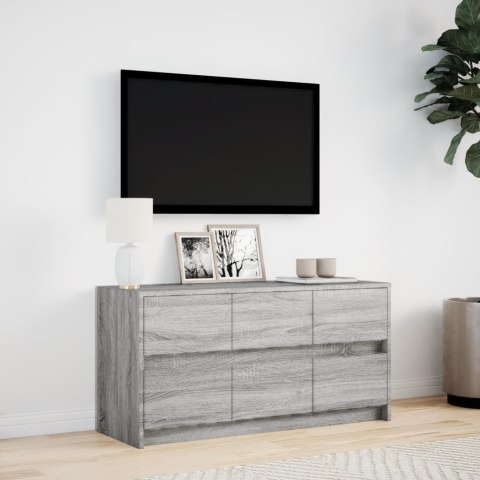  Szafka pod TV z LED, szary dąb sonoma, 100x34x50 cm