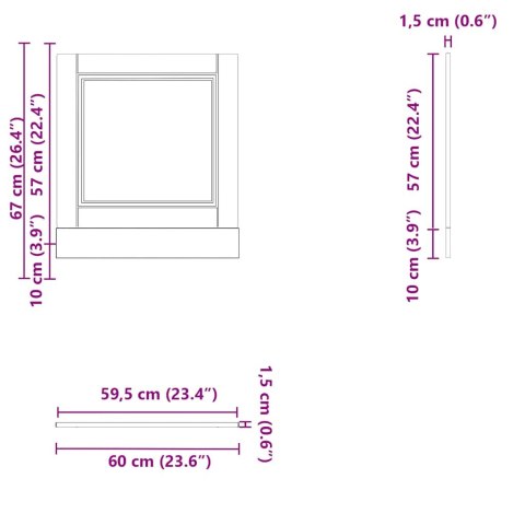  Panel do zmywarki, Porto, biały, 60x1,5x67 cm