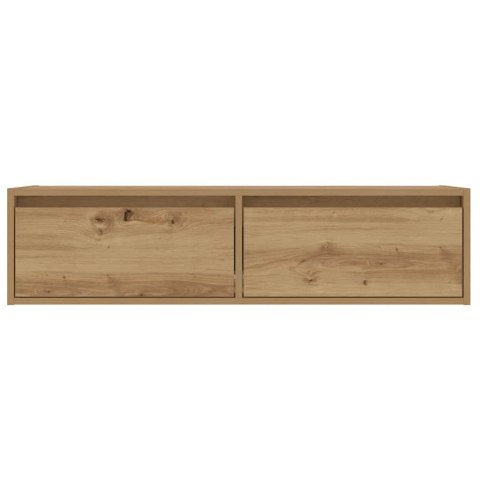  Szafka pod TV z oświetleniem LED, dąb artisan, 100x35,5x25 cm