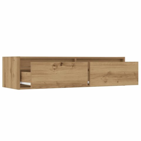  Szafka pod TV z oświetleniem LED, dąb artisan, 100x35,5x25 cm