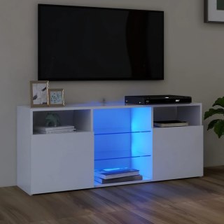  Szafka TV z oświetleniem LED, biała, 120x30x50 cm