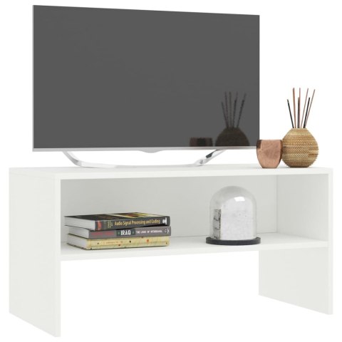  Szafka pod TV, biała, 80x40x40 cm, materiał drewnopochodny