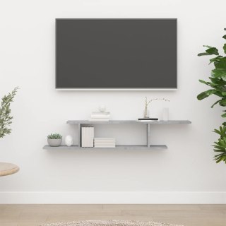  Wisząca szafka pod TV, szarość betonu, 125x18x23 cm