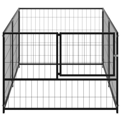  Kojec dla psa, czarny, 200x100x70 cm, stalowy