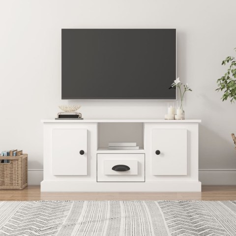  Szafka pod TV, biała, 100x35,5x45 cm, materiał drewnopochodny