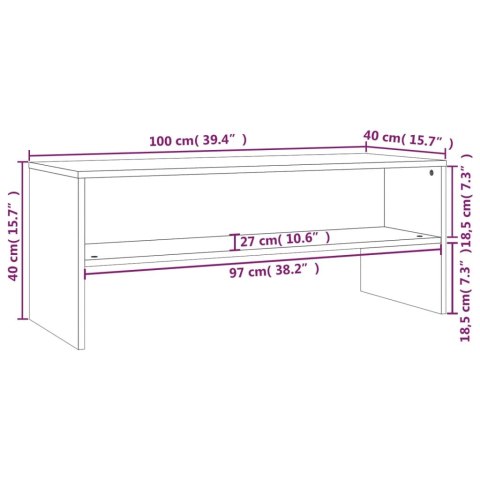  Szafka pod TV, betonowy szary, 100x40x40 cm