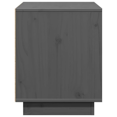  Szafka pod telewizor, szara, 74x35x44 cm, lite drewno sosnowe