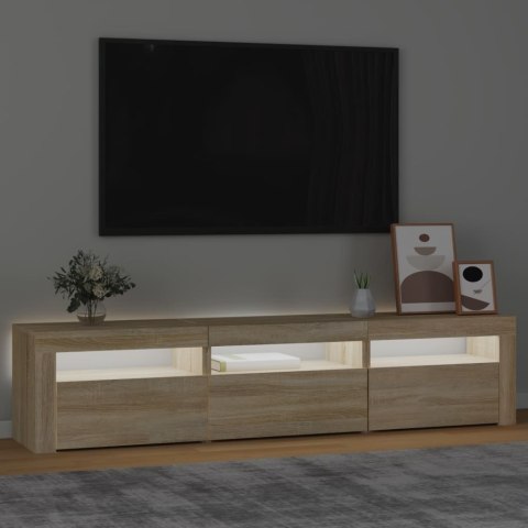  Szafka pod TV z oświetleniem LED, dąb sonoma, 180x35x40 cm