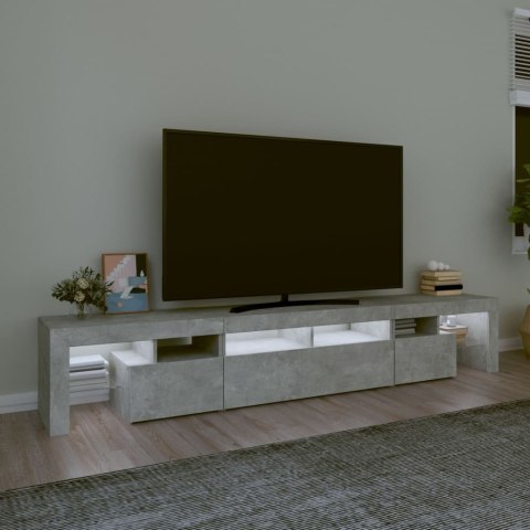  Szafka pod TV z oświetleniem LED, szarość betonu, 230x36,5x40cm