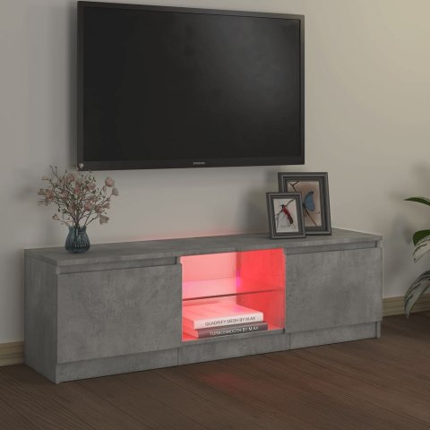  Szafka pod TV, z oświetleniem LED, szara, 120 x 30 x 35,5 cm