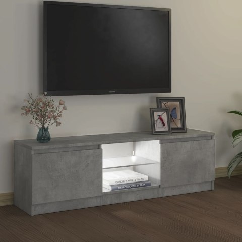  Szafka pod TV, z oświetleniem LED, szara, 120 x 30 x 35,5 cm