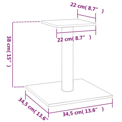  Drapak dla kota z platformą, kremowy, 38 cm