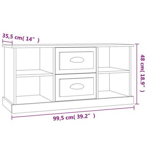  Szafka pod TV, szarość betonu, 99,5x35,5x48 cm