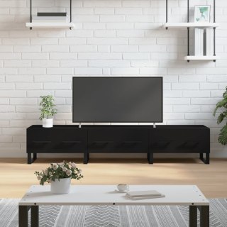  Szafka pod TV, czarna, 150x36x30 cm, materiał drewnopochodny