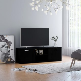  Szafka pod TV, czarna, 120x34x37 cm, materiał drewnopochodny