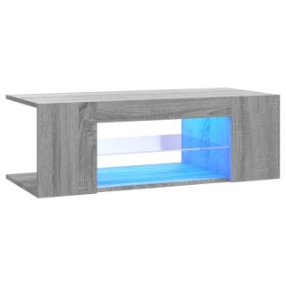  Szafka pod TV z oświetleniem LED, szary dąb sonoma, 90x39x30 cm